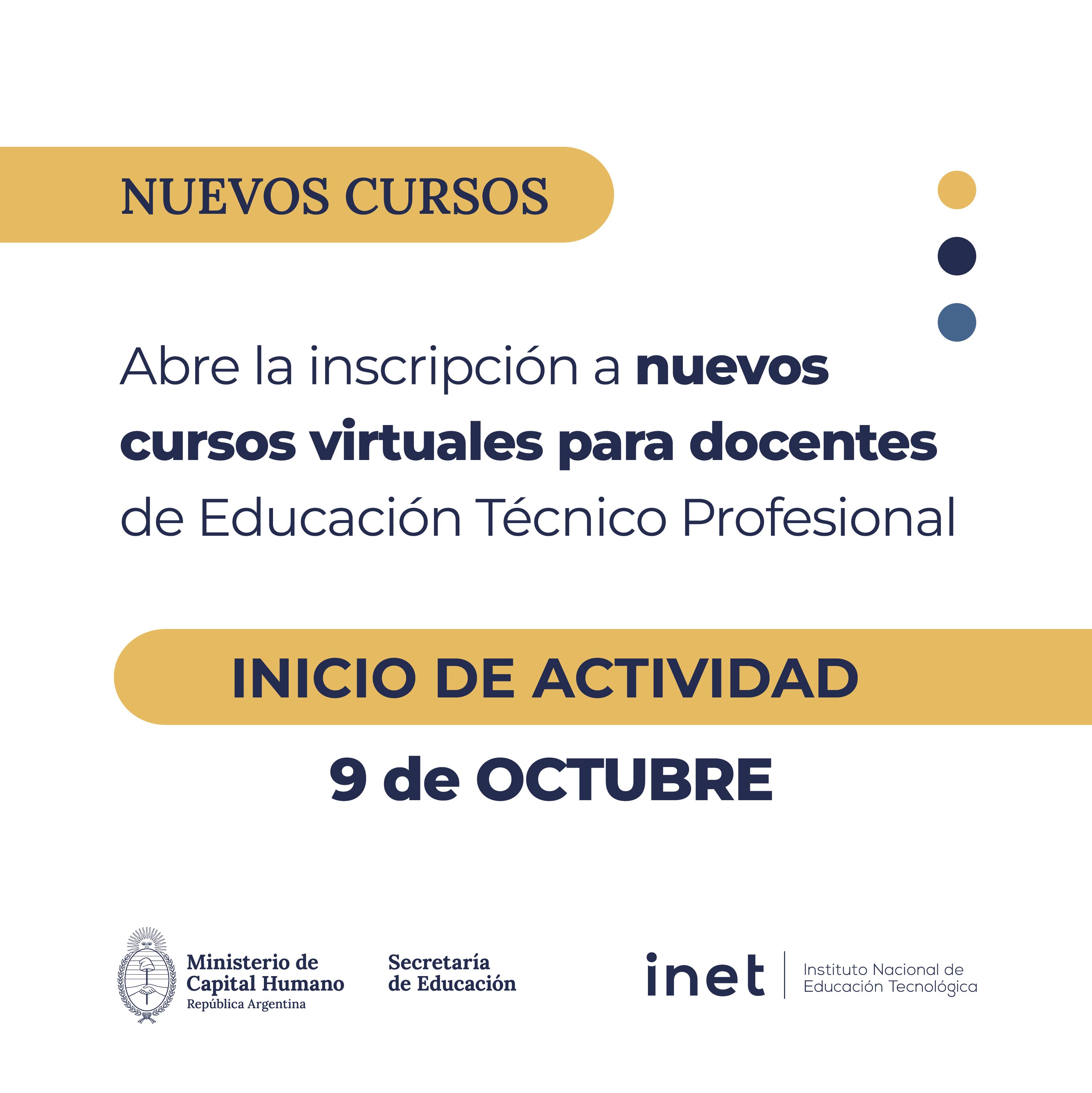 ABRE LA INSCRIPCIÓN A NUEVOS CURSOS VIRTUALES PARA DOCENTES DE ...