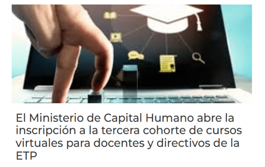 INSCRIPCIÓN A LA TERCERA COHORTE DE CURSOS VIRTUALES PARA DOCENTES Y DIRECTIVOS DE LA&nbsp;ETP